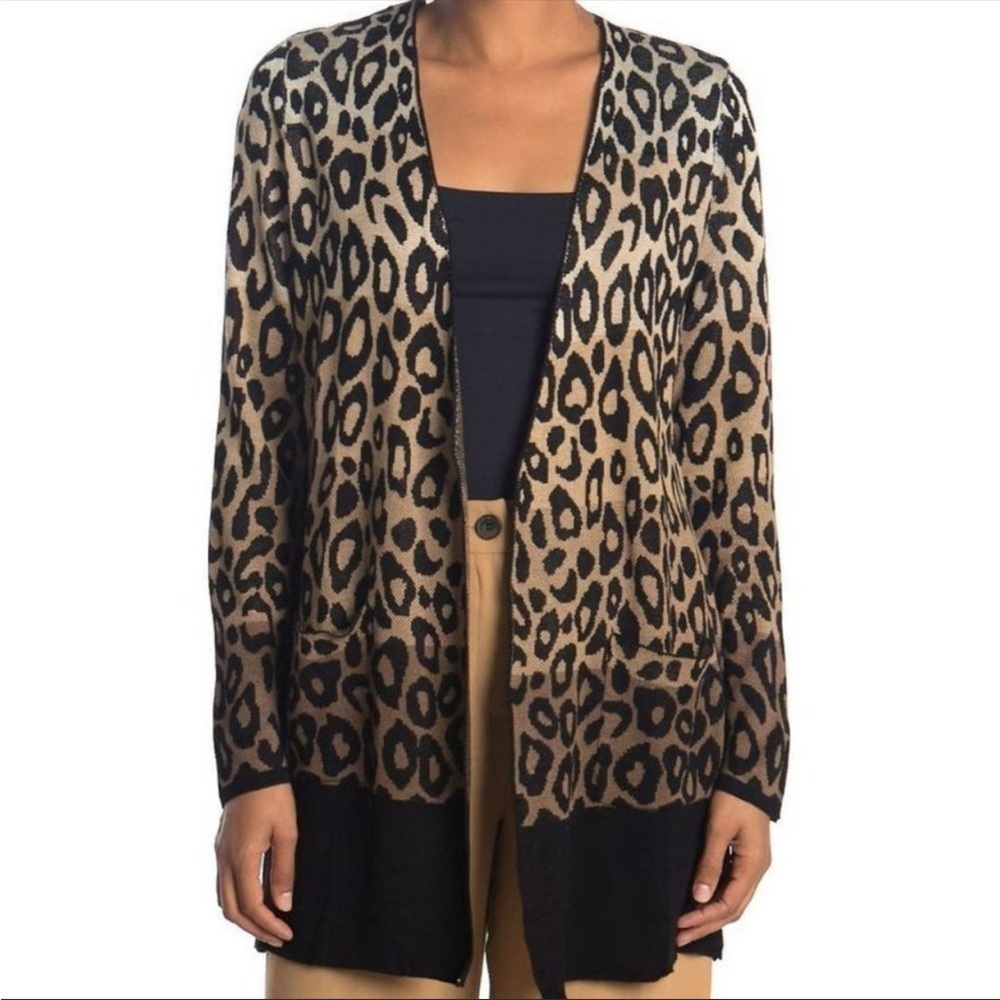 Joseph A Leopard Cardigan Duster